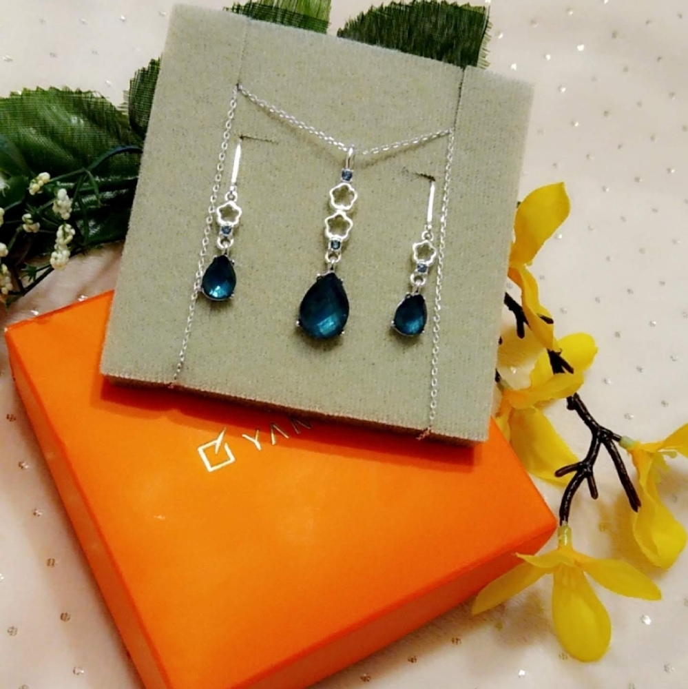 necklace and earrings